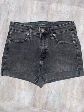 Wild Fable Black High-Rise Rolled Hem Denim Shorts Size 0/25
